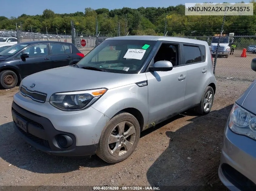 KNDJN2A2XJ7543575 2018 Kia Soul