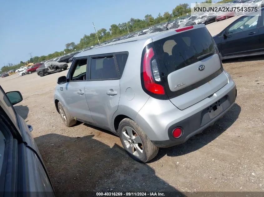 2018 Kia Soul VIN: KNDJN2A2XJ7543575 Lot: 40316269