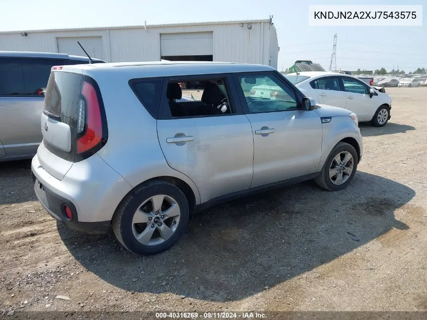 KNDJN2A2XJ7543575 2018 Kia Soul