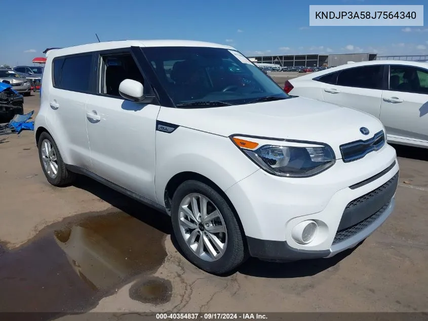 2018 Kia Soul + VIN: KNDJP3A58J7564340 Lot: 40354837