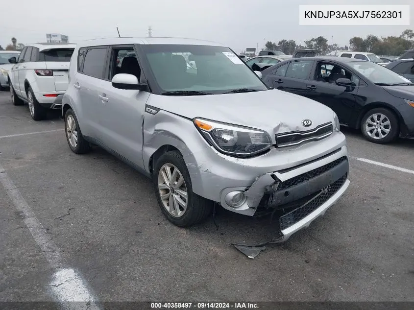 2018 Kia Soul + VIN: KNDJP3A5XJ7562301 Lot: 40358497