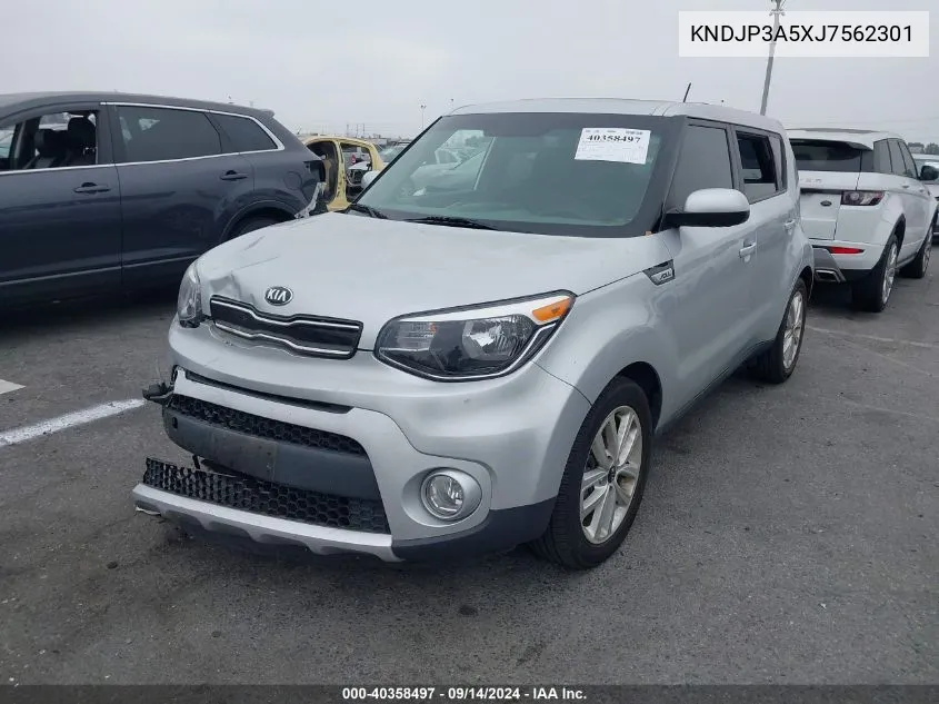 2018 Kia Soul + VIN: KNDJP3A5XJ7562301 Lot: 40358497