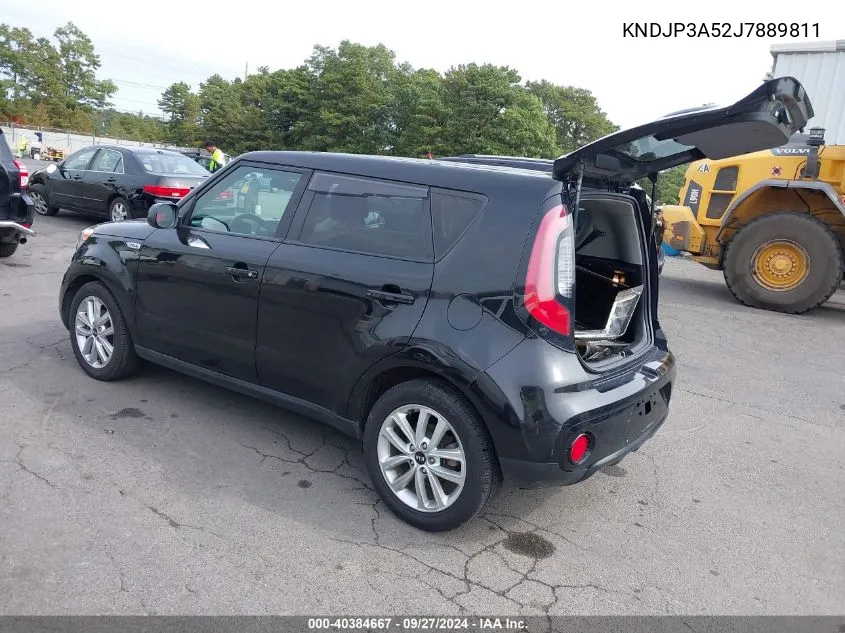 2018 Kia Soul + VIN: KNDJP3A52J7889811 Lot: 40384667