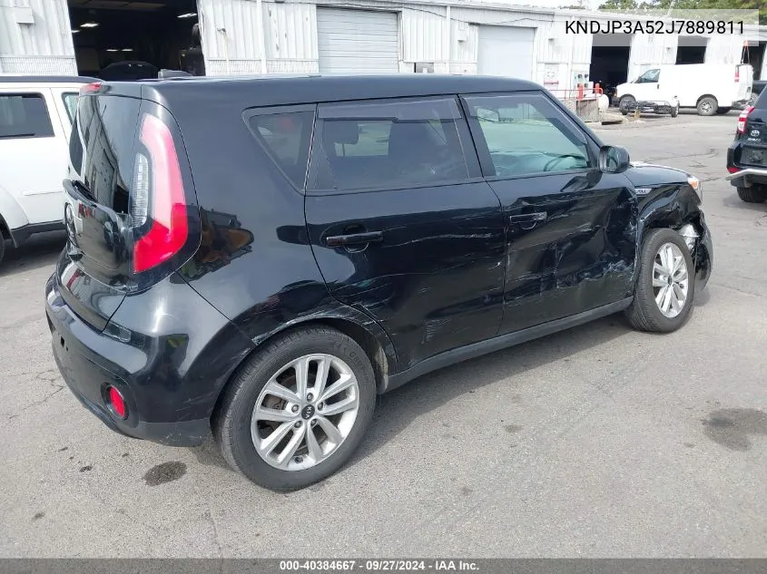 2018 Kia Soul + VIN: KNDJP3A52J7889811 Lot: 40384667