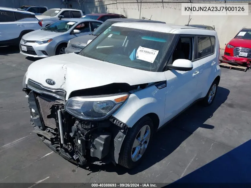 2018 Kia Soul VIN: KNDJN2A23J7900126 Lot: 40388693