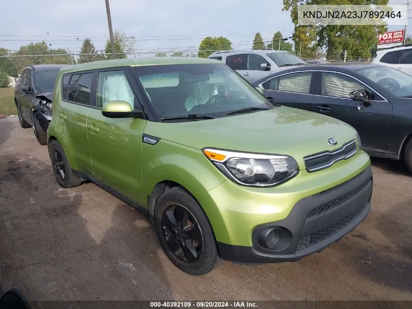 2018 Kia Soul VIN: KNDJN2A23J7892464 Lot: 40392109