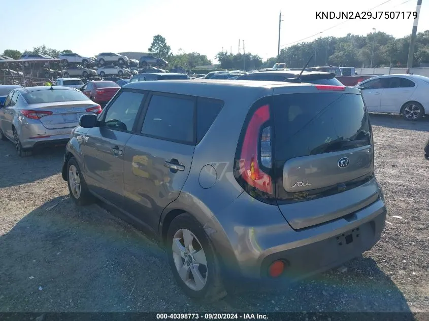 2018 Kia Soul VIN: KNDJN2A29J7507179 Lot: 40398773