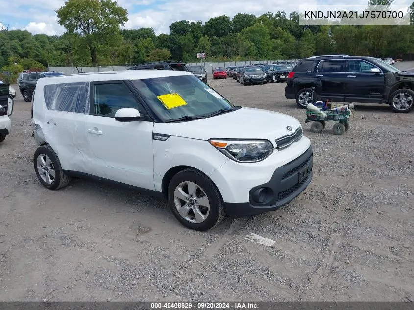 2018 Kia Soul VIN: KNDJN2A21J7570700 Lot: 40408829