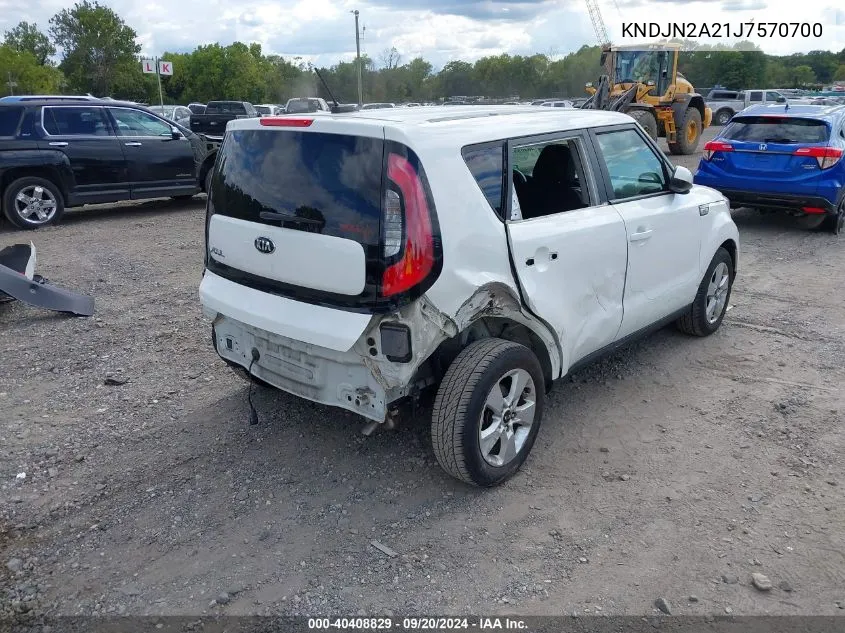 2018 Kia Soul VIN: KNDJN2A21J7570700 Lot: 40408829