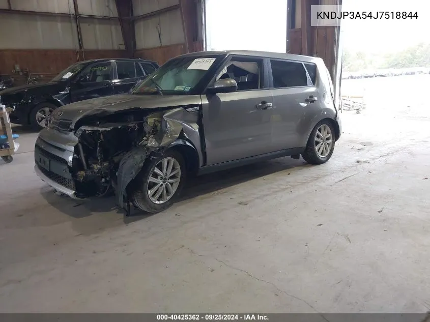 2018 Kia Soul + VIN: KNDJP3A54J7518844 Lot: 40425362