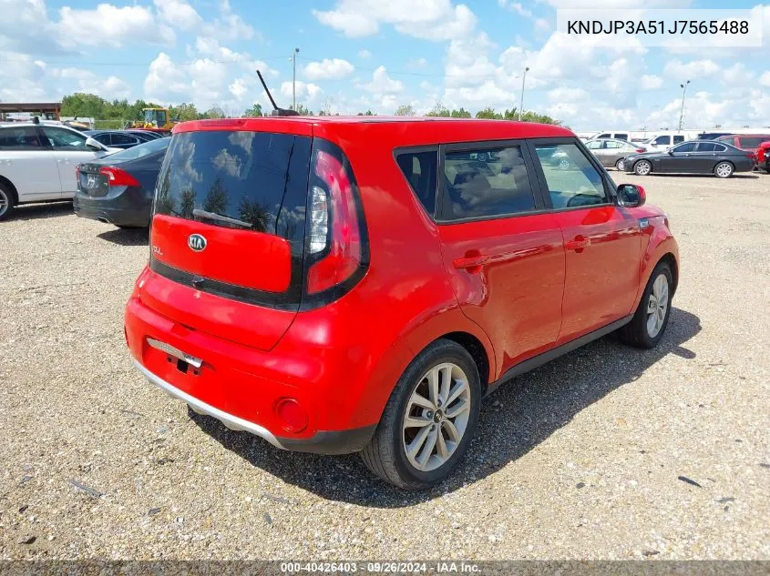 2018 Kia Soul + VIN: KNDJP3A51J7565488 Lot: 40426403