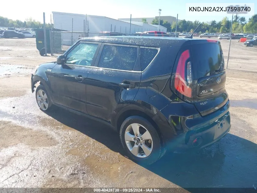 2018 Kia Soul VIN: KNDJN2A2XJ7598740 Lot: 40428738