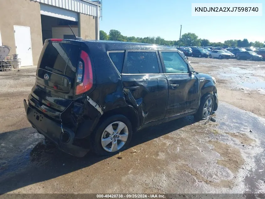 2018 Kia Soul VIN: KNDJN2A2XJ7598740 Lot: 40428738