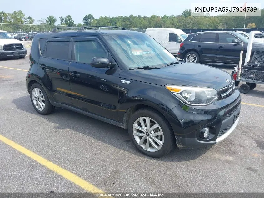 2018 Kia Soul + VIN: KNDJP3A59J7904739 Lot: 40429826