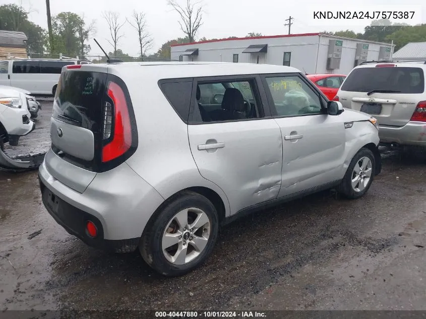 2018 Kia Soul VIN: KNDJN2A24J7575387 Lot: 40447880