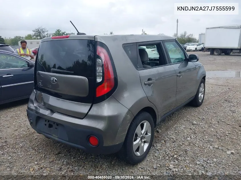 2018 Kia Soul VIN: KNDJN2A27J7555599 Lot: 40455023