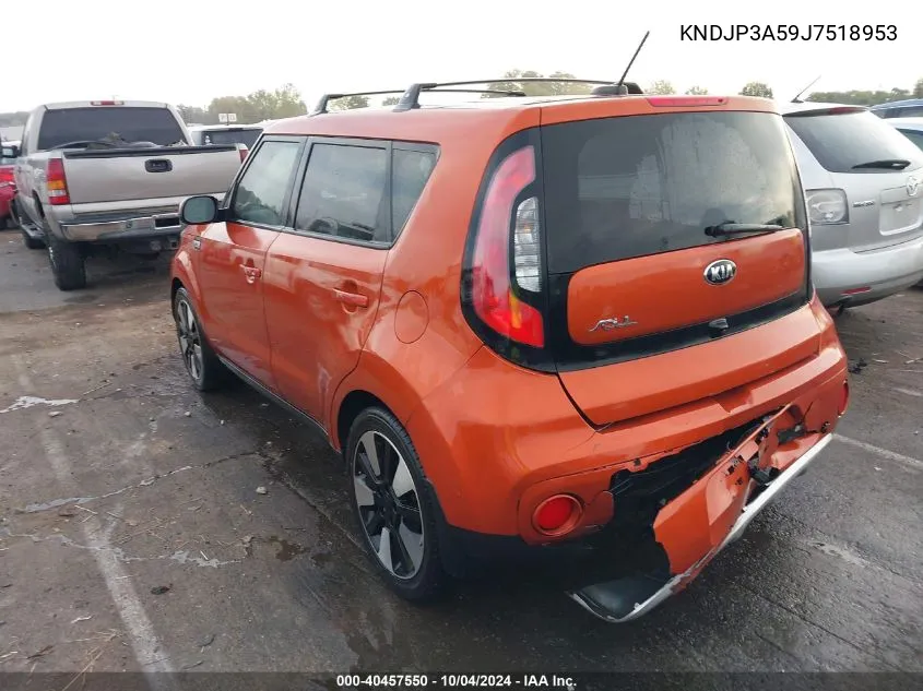 2018 Kia Soul + VIN: KNDJP3A59J7518953 Lot: 40457550