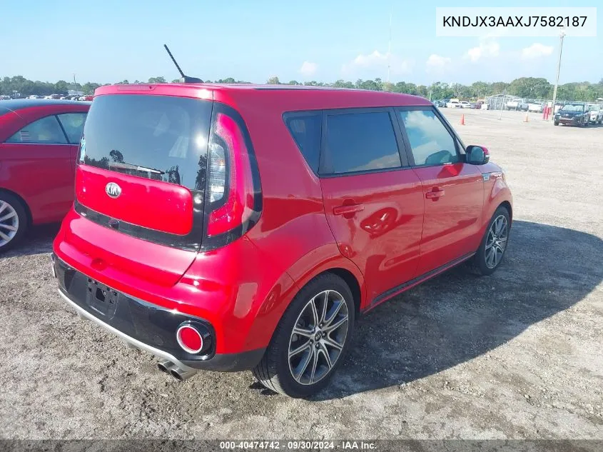 2018 Kia Soul ! VIN: KNDJX3AAXJ7582187 Lot: 40474742