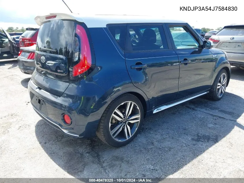 2018 Kia Soul + VIN: KNDJP3A54J7584830 Lot: 40478325