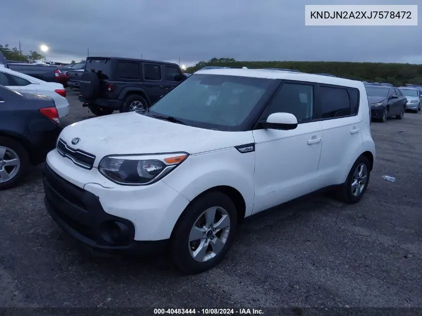 2018 Kia Soul VIN: KNDJN2A2XJ7578472 Lot: 40483444