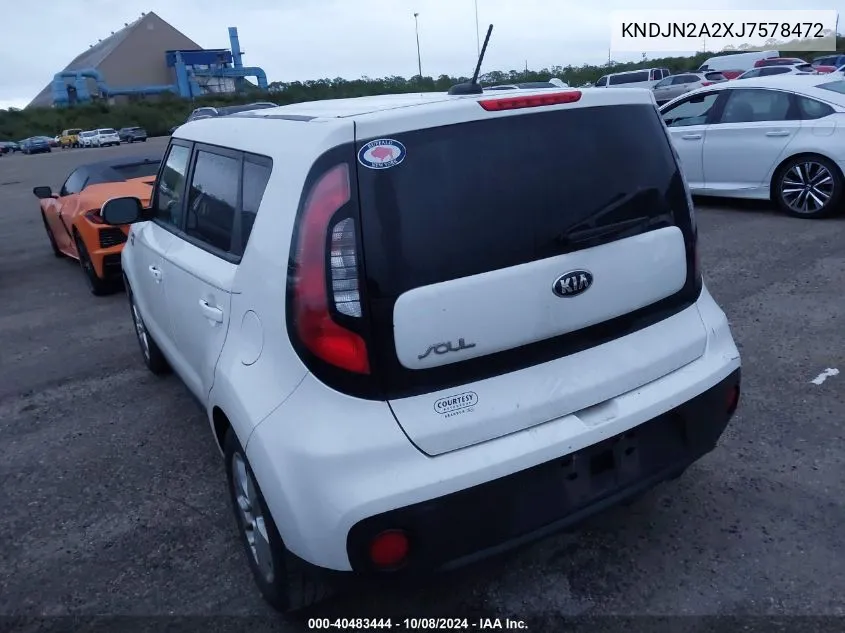 2018 Kia Soul VIN: KNDJN2A2XJ7578472 Lot: 40483444