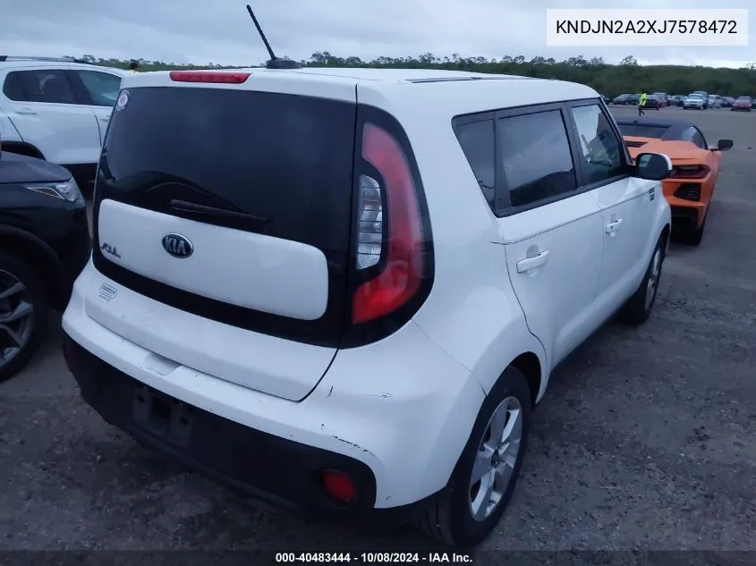 2018 Kia Soul VIN: KNDJN2A2XJ7578472 Lot: 40483444