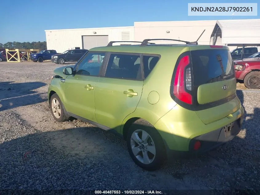 2018 Kia Soul VIN: KNDJN2A28J7902261 Lot: 40487553