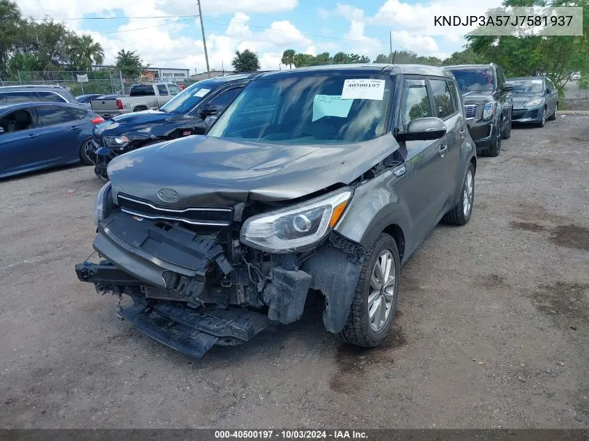 2018 Kia Soul + VIN: KNDJP3A57J7581937 Lot: 40500197