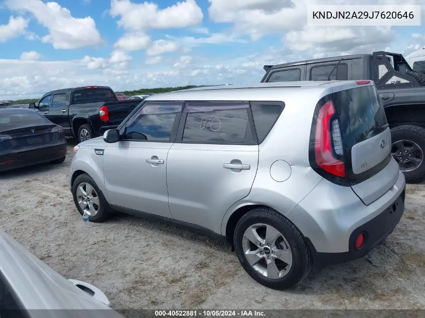 2018 Kia Soul VIN: KNDJN2A29J7620646 Lot: 40522881