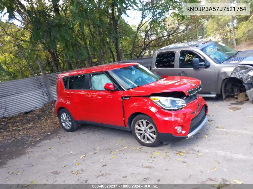 2018 Kia Soul + VIN: KNDJP3A57J7521754 Lot: 40529237