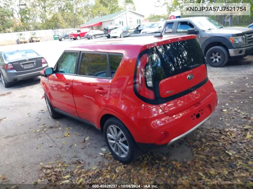 2018 Kia Soul + VIN: KNDJP3A57J7521754 Lot: 40529237