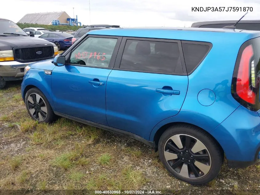 2018 Kia Soul + VIN: KNDJP3A57J7591870 Lot: 40533965