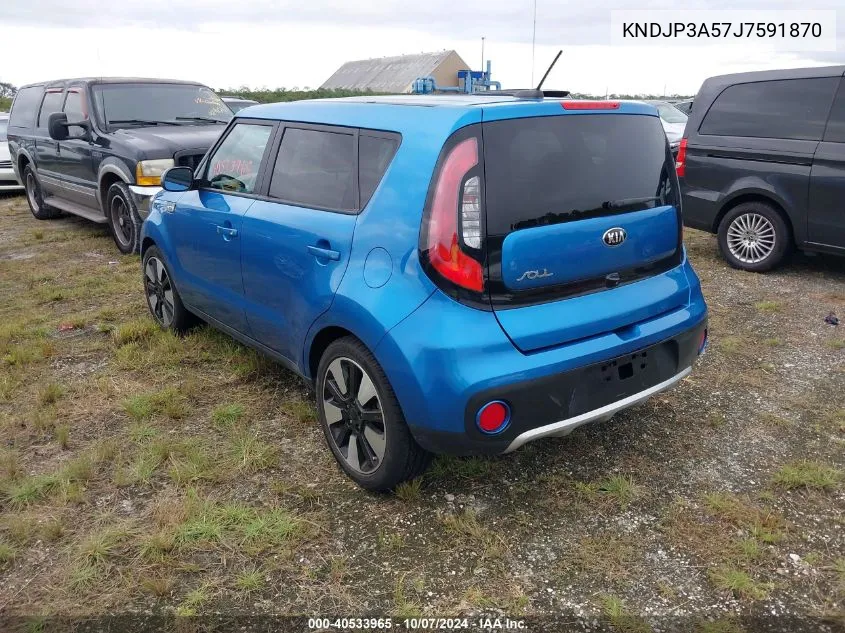 2018 Kia Soul + VIN: KNDJP3A57J7591870 Lot: 40533965