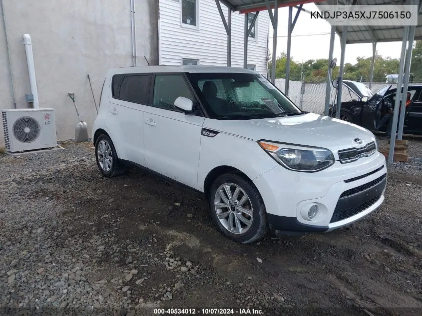 2018 Kia Soul + VIN: KNDJP3A5XJ7506150 Lot: 40534012