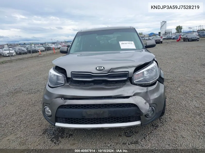 2018 Kia Soul + VIN: KNDJP3A59J7528219 Lot: 40587914