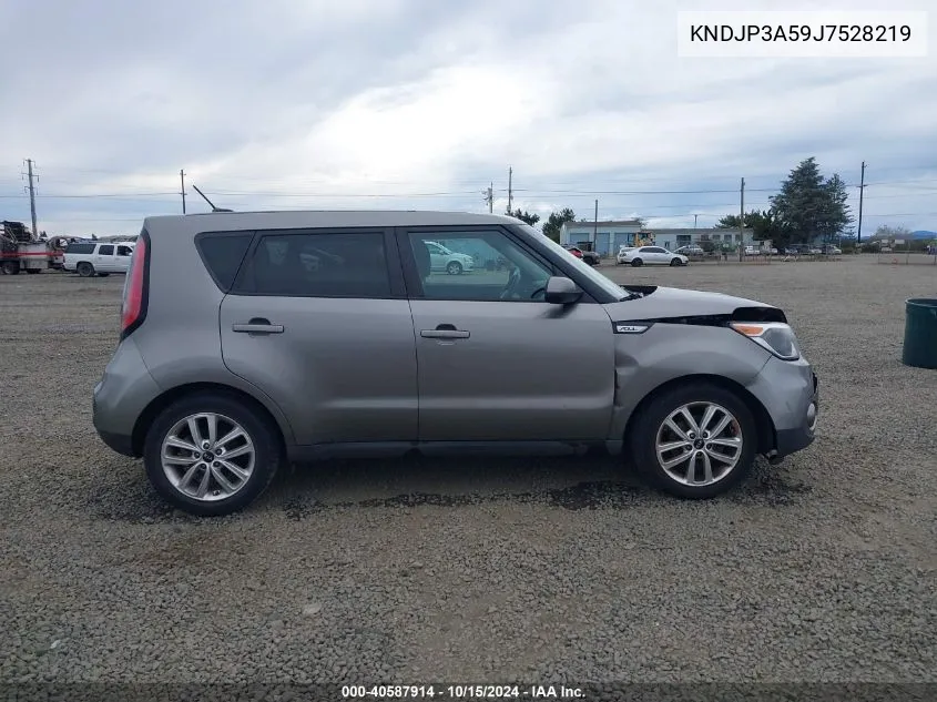 2018 Kia Soul + VIN: KNDJP3A59J7528219 Lot: 40587914