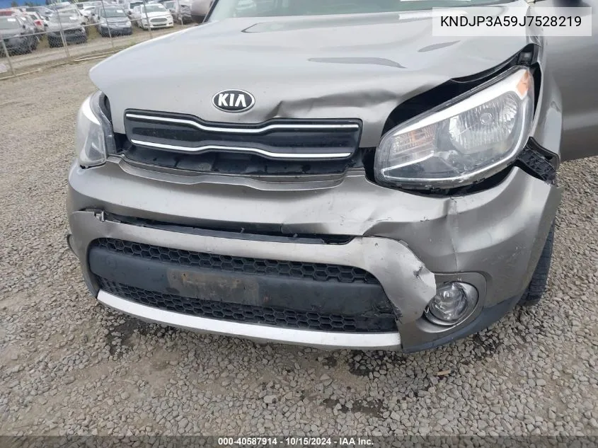 2018 Kia Soul + VIN: KNDJP3A59J7528219 Lot: 40587914