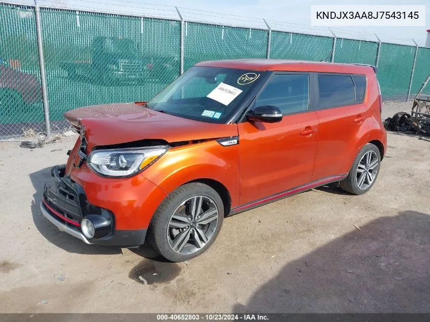 2018 Kia Soul ! VIN: KNDJX3AA8J7543145 Lot: 40652803