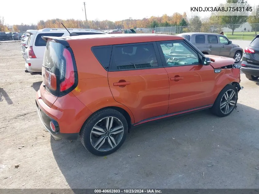 2018 Kia Soul ! VIN: KNDJX3AA8J7543145 Lot: 40652803