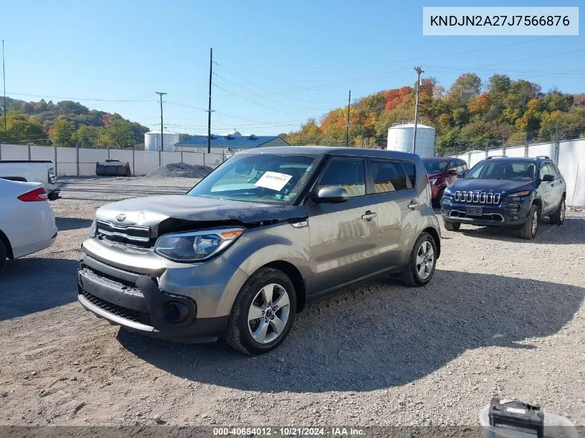 2018 Kia Soul VIN: KNDJN2A27J7566876 Lot: 40654012