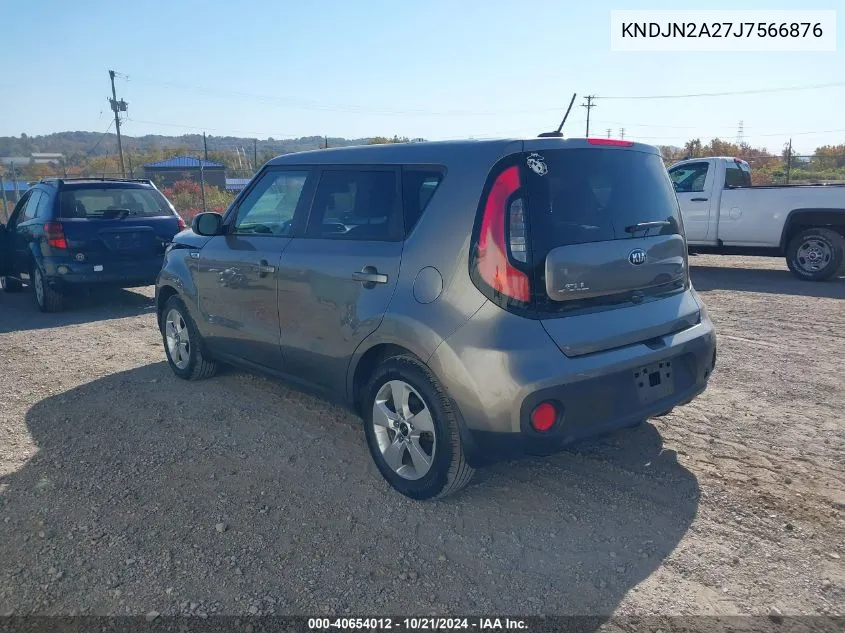 2018 Kia Soul VIN: KNDJN2A27J7566876 Lot: 40654012