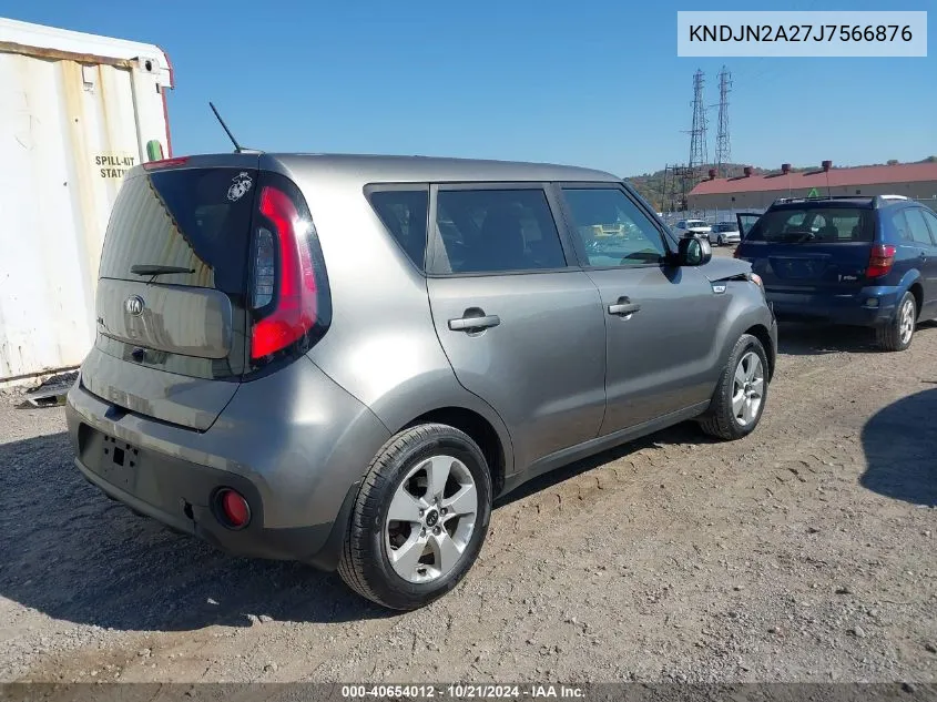 2018 Kia Soul VIN: KNDJN2A27J7566876 Lot: 40654012