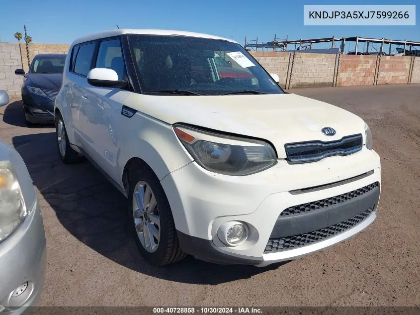 2018 Kia Soul + VIN: KNDJP3A5XJ7599266 Lot: 40728858