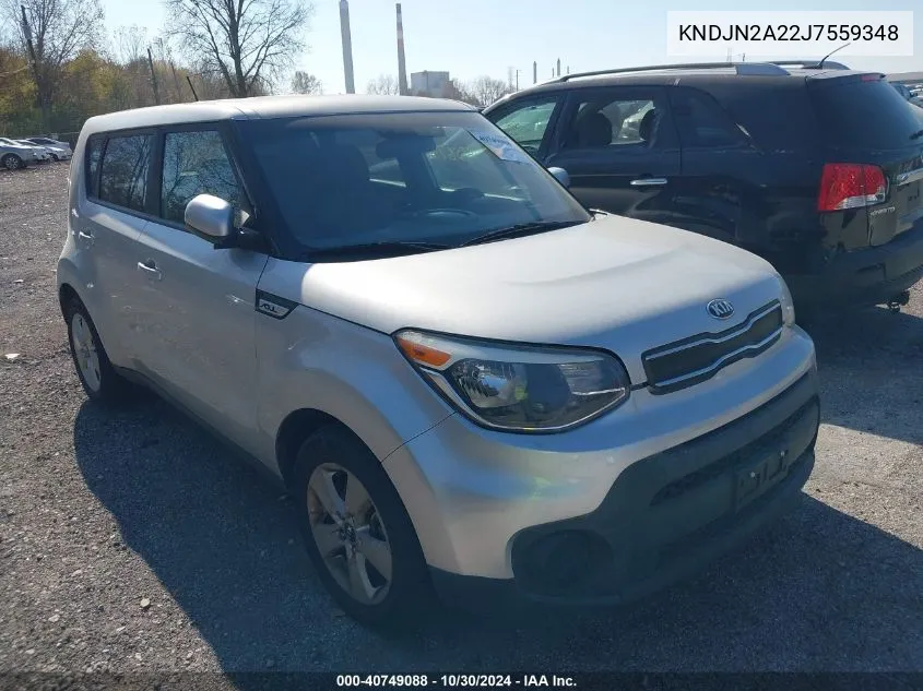 2018 Kia Soul VIN: KNDJN2A22J7559348 Lot: 40749088