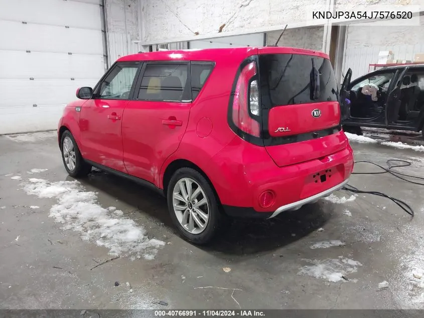 2018 Kia Soul + VIN: KNDJP3A54J7576520 Lot: 40766991