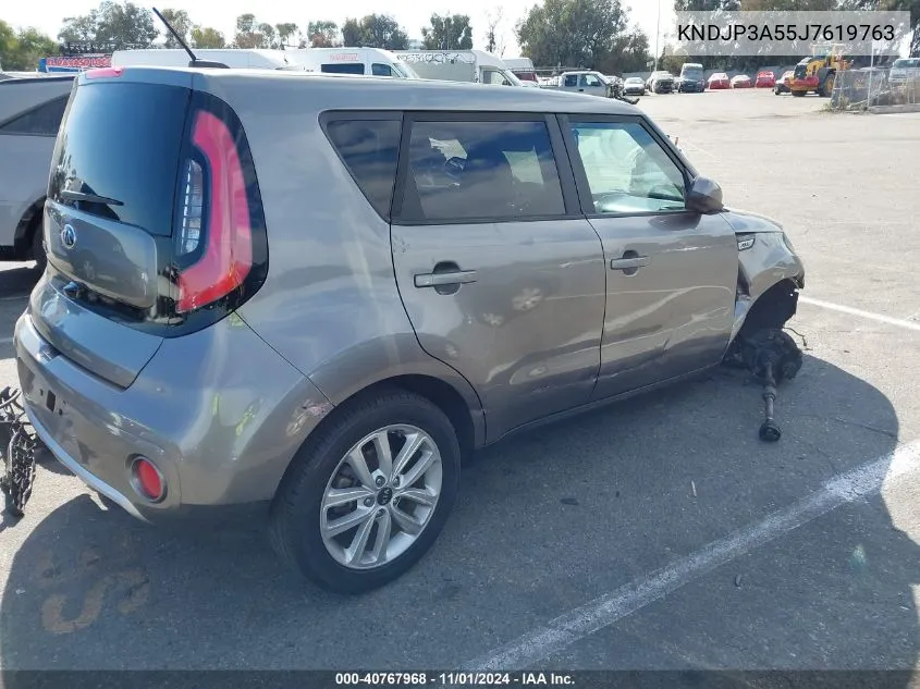 2018 Kia Soul + VIN: KNDJP3A55J7619763 Lot: 40767968