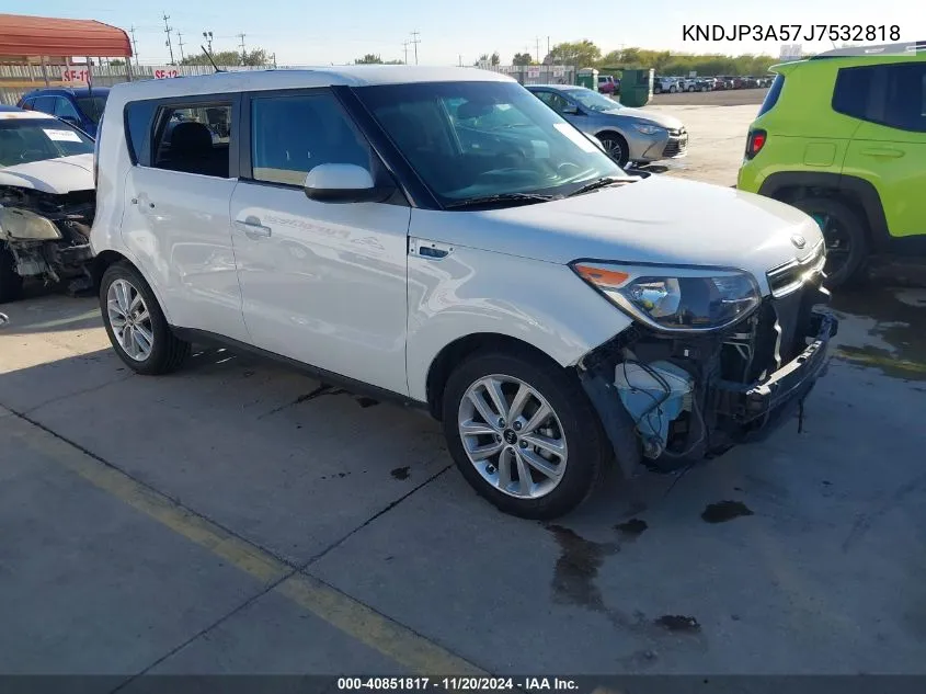 2018 Kia Soul + VIN: KNDJP3A57J7532818 Lot: 40851817