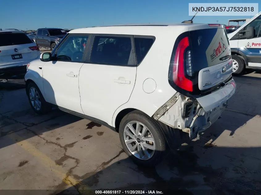 2018 Kia Soul + VIN: KNDJP3A57J7532818 Lot: 40851817