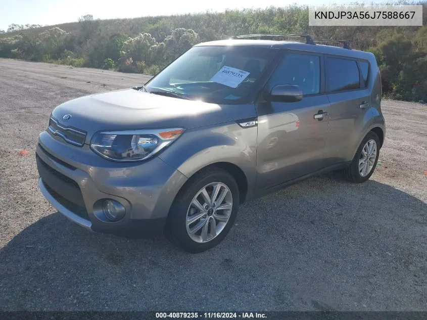 2018 Kia Soul + VIN: KNDJP3A56J7588667 Lot: 40879235