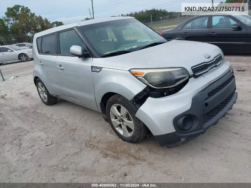 2018 Kia Soul VIN: KNDJN2A27J7507715 Lot: 40880062